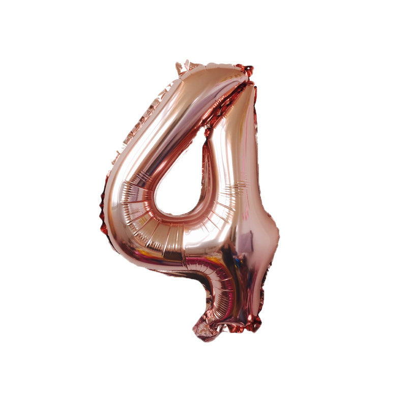 32" Foil Number Rose Gold