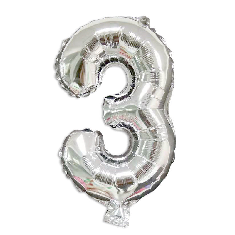 16" Foil Number Silver