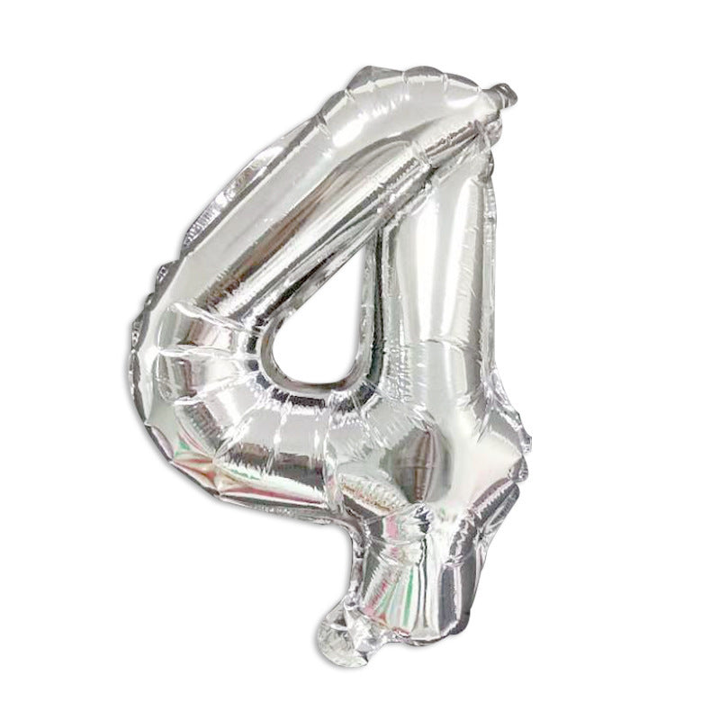 16" Foil Number Silver