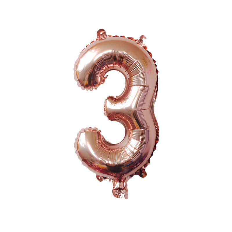 32" Foil Number Rose Gold