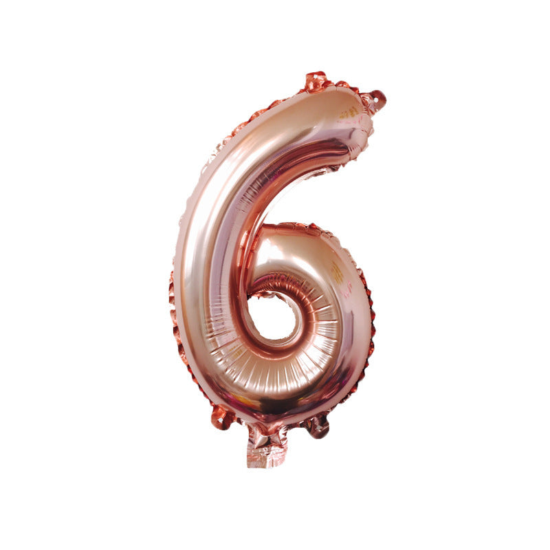 32" Foil Number Rose Gold