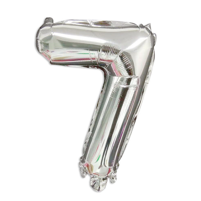 16" Foil Number Silver