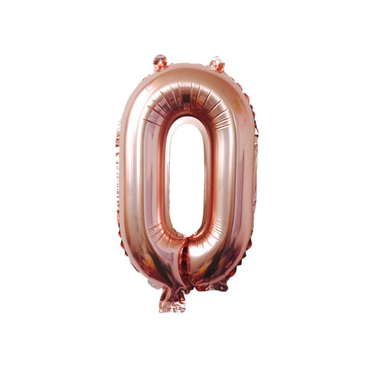 16" Foil Number Rose Gold