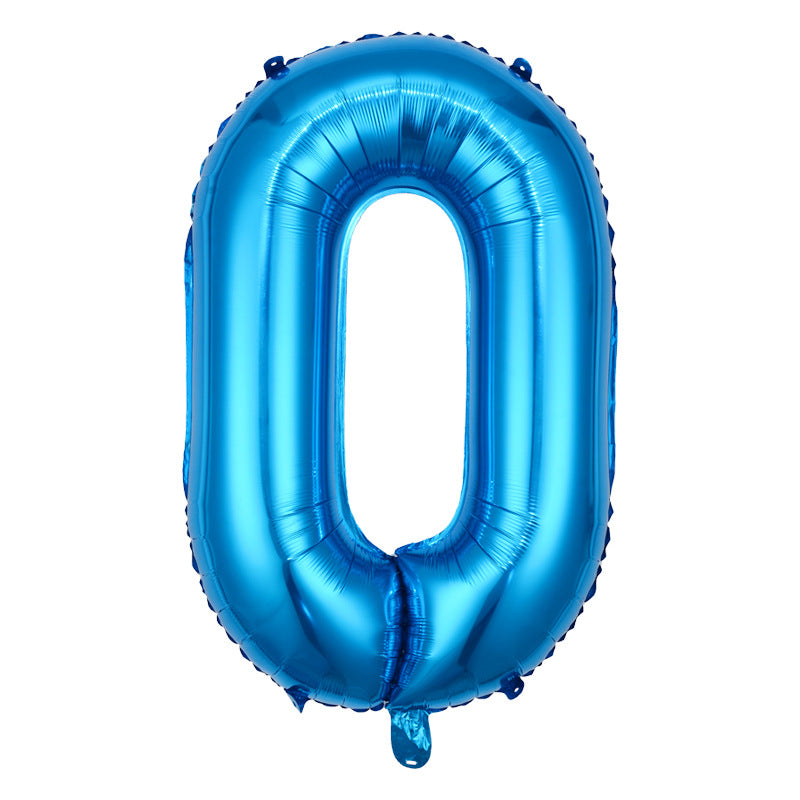 32" Foil Number Light Blue