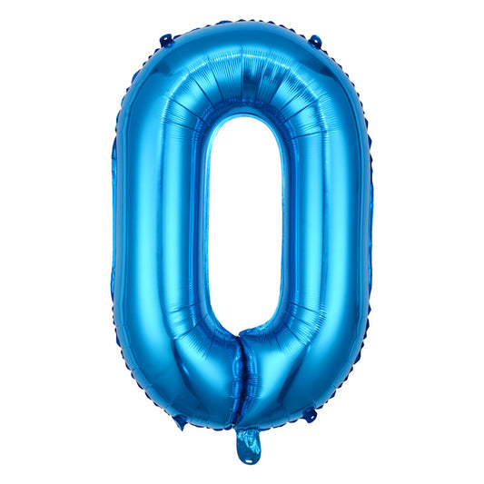 32" Foil Number Light Blue