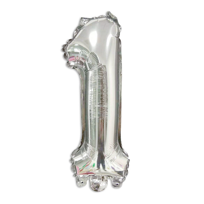 16" Foil Number Silver