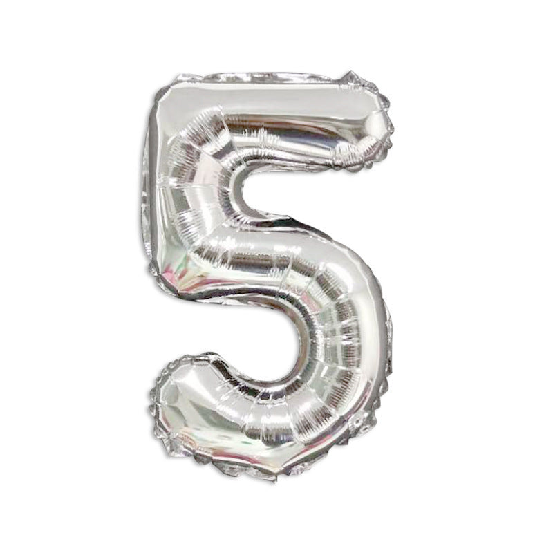16" Foil Number Silver