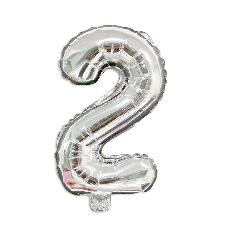 16" Foil Number Silver