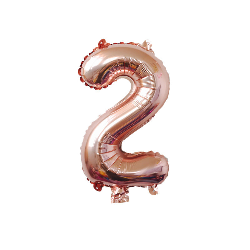 32" Foil Number Rose Gold