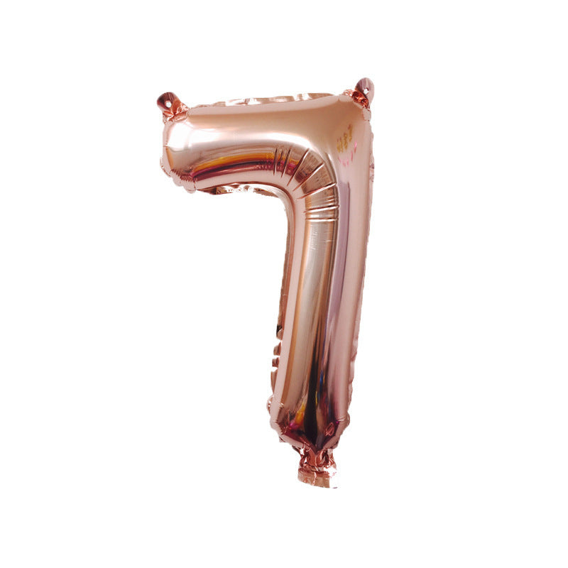 32" Foil Number Rose Gold