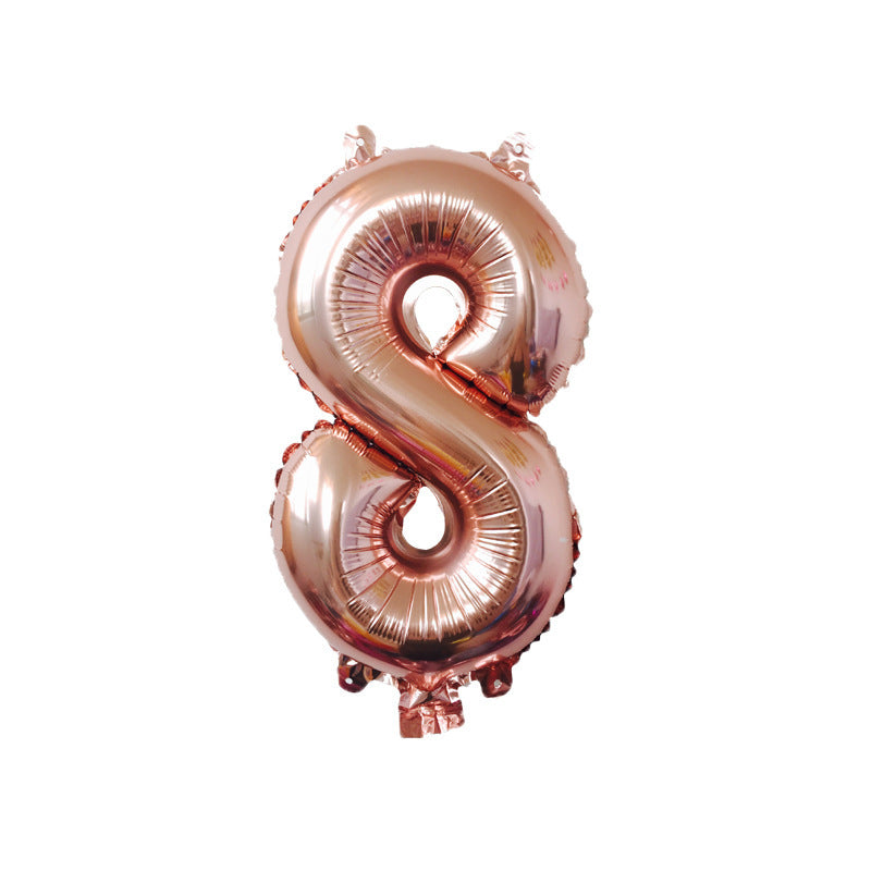 32" Foil Number Rose Gold