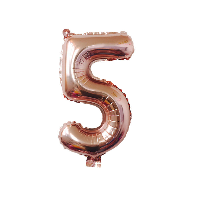 32" Foil Number Rose Gold