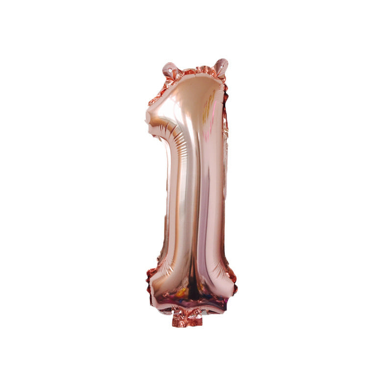 32" Foil Number Rose Gold