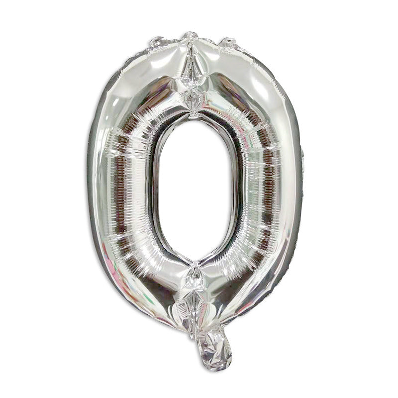 16" Foil Number Silver